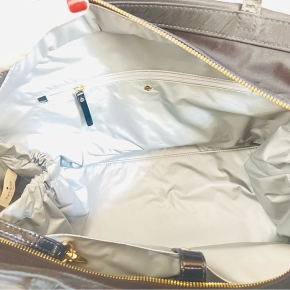 Black nylon Kate Spade diaper bag with patent leather handles/accents. - Picture 3 of 7